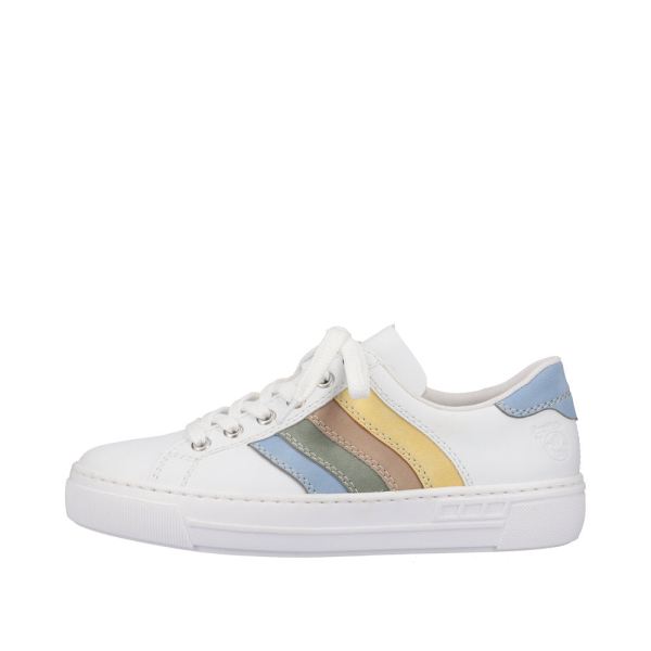 Rieker Women's shoes | Style L8802 Athletic Lace-up - White Combination | Free Delivery
