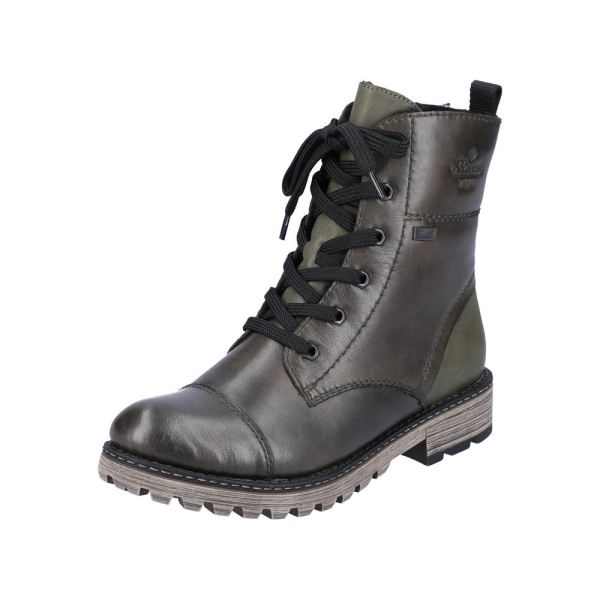 Rieker Leather Women's Mid height boots| Y6700 Mid-height Boots - Green | Free Delivery