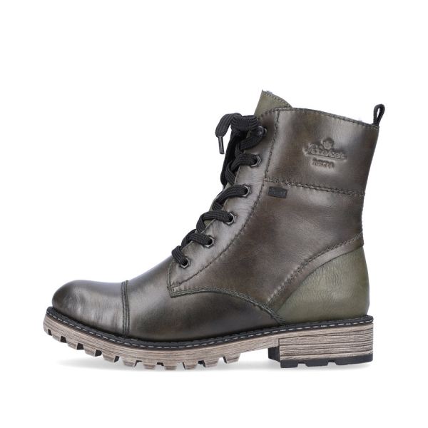 Rieker Leather Women's Mid height boots| Y6700 Mid-height Boots - Green | Free Delivery
