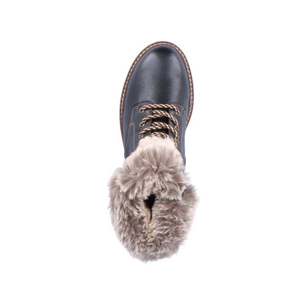 Remonte Leather Women's Short Boots| D0B74 Ankle BootsFiber Grip - Black Combination | Free Delivery
