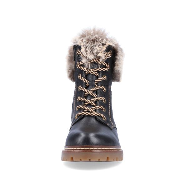 Remonte Leather Women's Short Boots| D0B74 Ankle BootsFiber Grip - Black Combination | Free Delivery