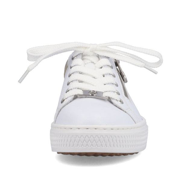 Rieker Women's shoes | Style L59A1 Athletic Lace-up with zip - White Combination | Free Delivery