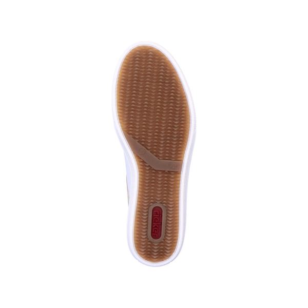 Rieker Women's shoes | Style L59A1 Athletic Lace-up with zip - White Combination | Free Delivery
