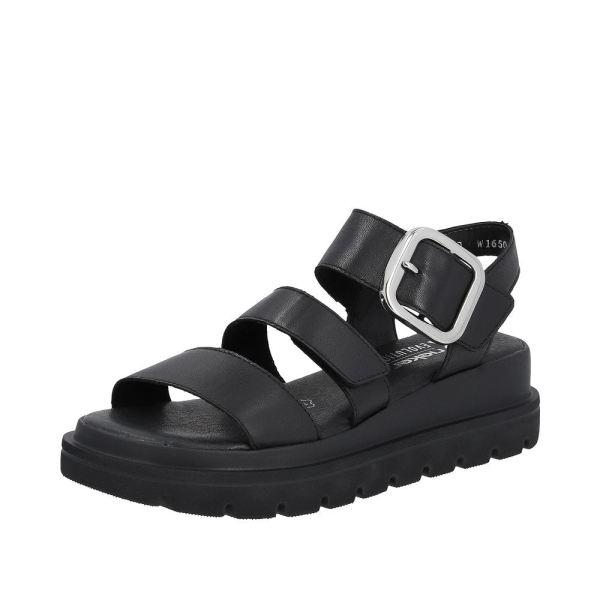 Rieker EVOLUTION Women's sandals | Style W1650 Casual Sandal - Black | Free Delivery