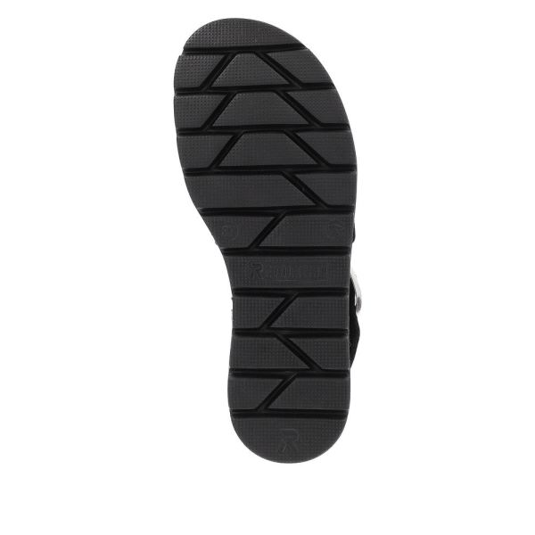 Rieker EVOLUTION Women's sandals | Style W1650 Casual Sandal - Black | Free Delivery