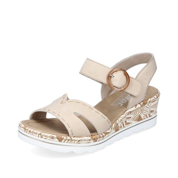 Rieker Women's sandals | Style 67173 Dress Sandal - Beige | Free Delivery
