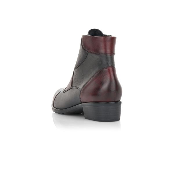 Remonte Leather Women's mid height boots| D6882 Ankle Boots - Blue Combination | Free Delivery