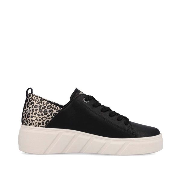 Rieker EVOLUTION Women's shoes | Style W0502 Athletic Lace-up - Black Combination | Free Delivery