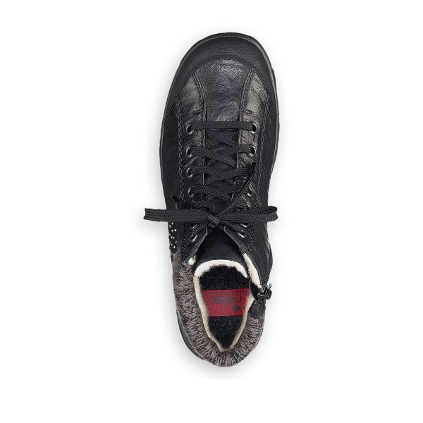 Rieker Leather Women's short boots| L7110 Ankle Boots - Black | Free Delivery