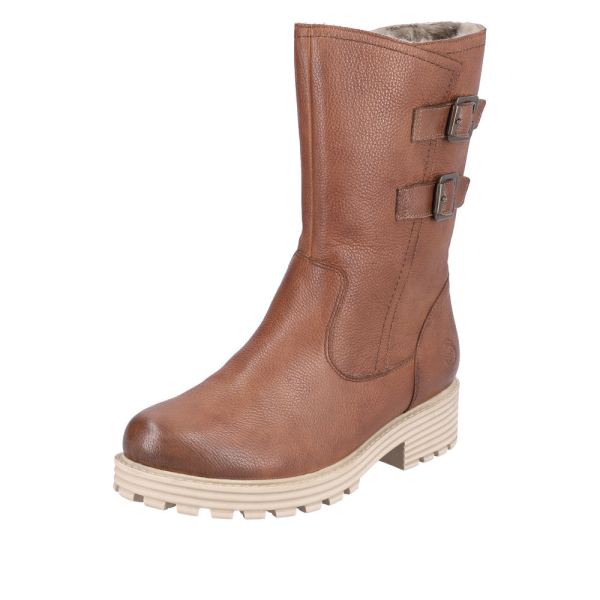 Remonte Leather Women's Mid Height Boots| D0W76 Mid-height Boots - Brown | Free Delivery