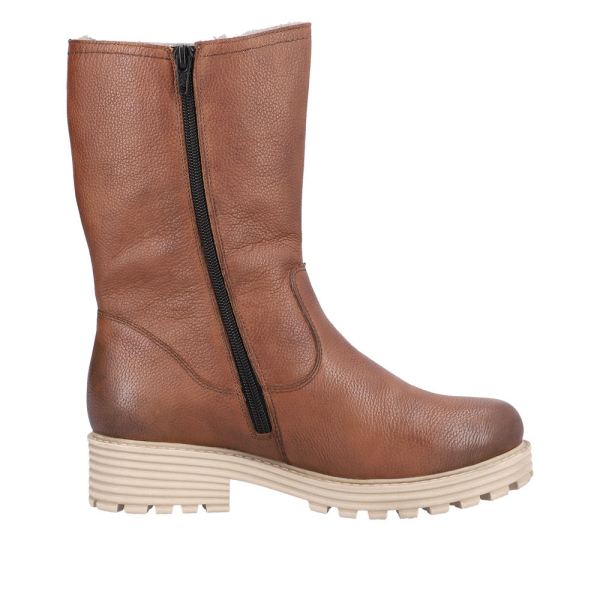 Remonte Leather Women's Mid Height Boots| D0W76 Mid-height Boots - Brown | Free Delivery