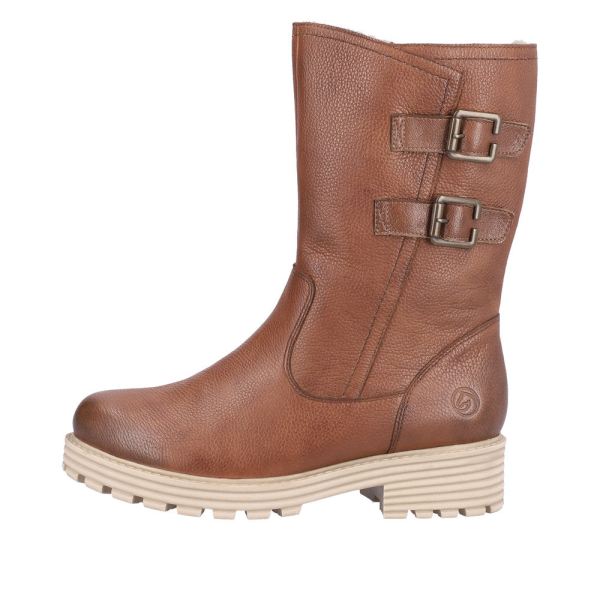 Remonte Leather Women's Mid Height Boots| D0W76 Mid-height Boots - Brown | Free Delivery