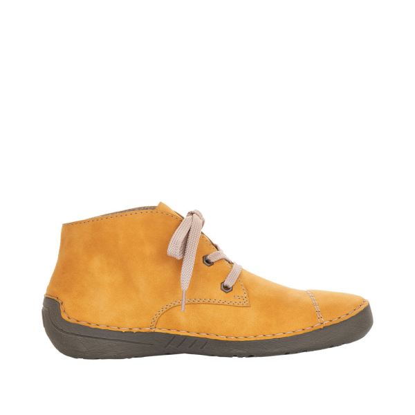 Rieker Synthetic Material Women's short boots| 52543 Ankle Boots - Yellow | Free Delivery