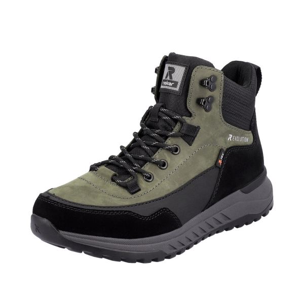 Rieker EVOLUTION Suede Leather Men's Boots| U0169 Ankle BootsFiber Grip - Black | Free Delivery