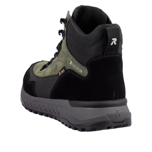 Rieker EVOLUTION Suede Leather Men's Boots| U0169 Ankle BootsFiber Grip - Black | Free Delivery