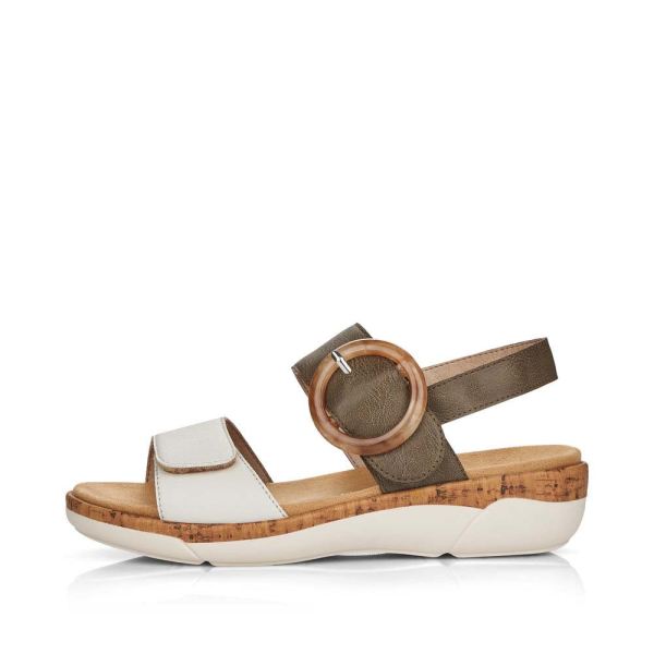 Remonte Women's sandals | Style R6853 Casual Sandal - Green Combination | Free Delivery