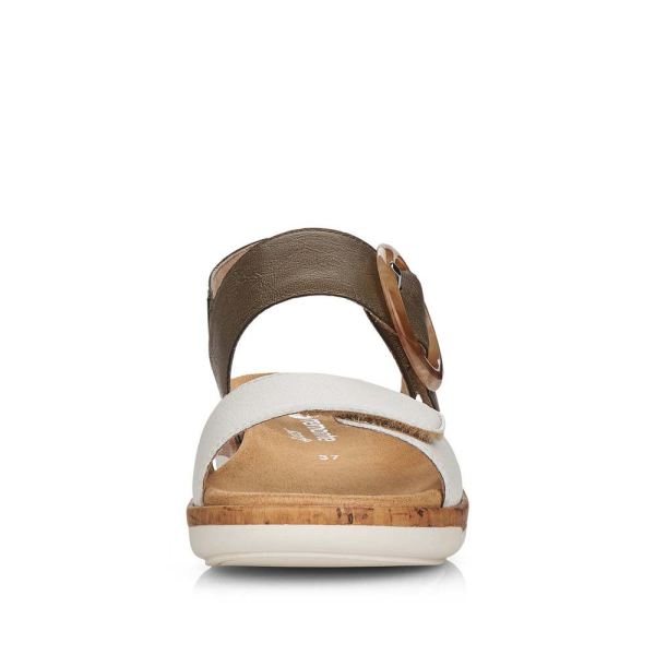 Remonte Women's sandals | Style R6853 Casual Sandal - Green Combination | Free Delivery