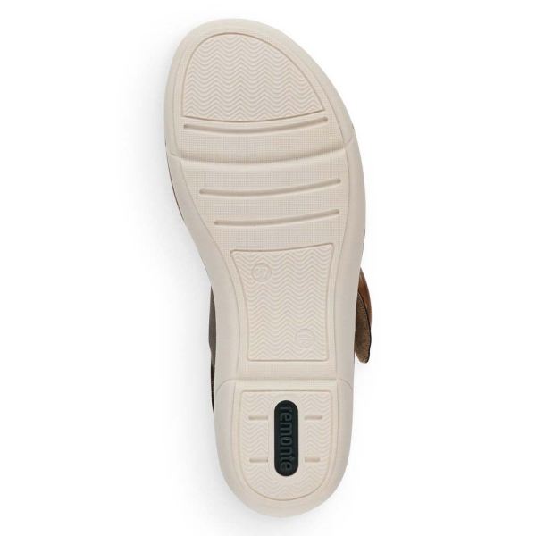 Remonte Women's sandals | Style R6853 Casual Sandal - Green Combination | Free Delivery