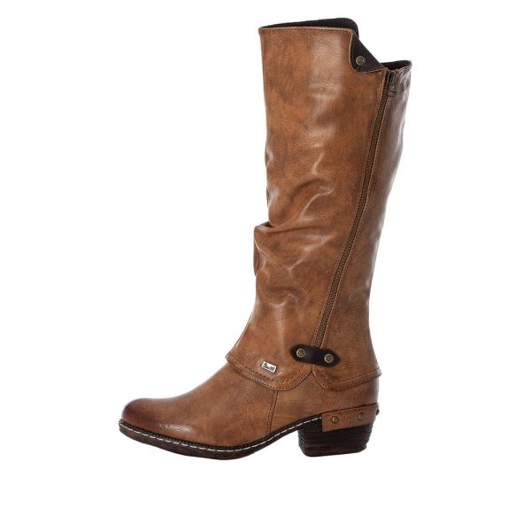 Rieker Synthetic Material Women's' Tall Boots| 93655 Tall Boots - Brown | Free Delivery