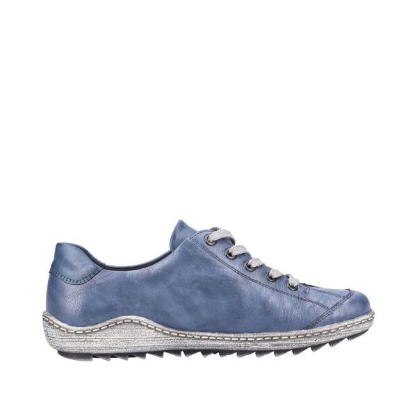 Remonte Women's shoes | Style R1402 Casual Lace-up with zip - Blue | Free Delivery