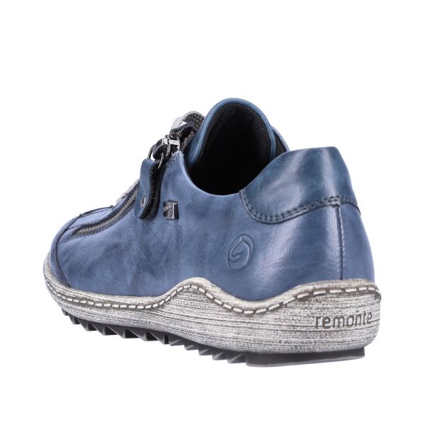 Remonte Women's shoes | Style R1402 Casual Lace-up with zip - Blue | Free Delivery