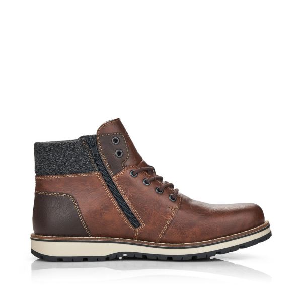Rieker Synthetic leather Men's boots| 38434 Ankle Boots - Brown | Free Delivery