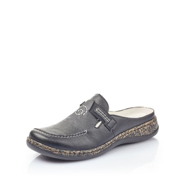Rieker Women's shoes | Style 46393 Casual Clog - Black | Free Delivery