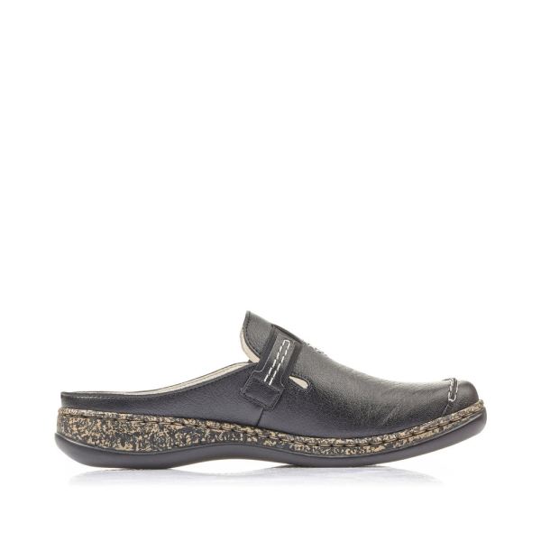 Rieker Women's shoes | Style 46393 Casual Clog - Black | Free Delivery