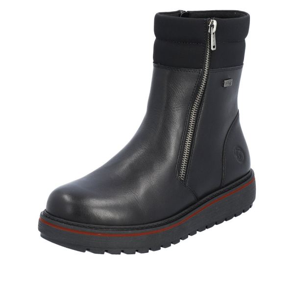 Remonte Leather Women's Mid Height Boots| D0U73 Mid-height BootsFlip Grip - Black | Free Delivery