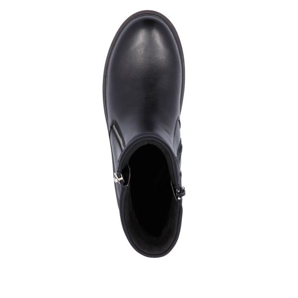 Remonte Leather Women's Mid Height Boots| D0U73 Mid-height BootsFlip Grip - Black | Free Delivery