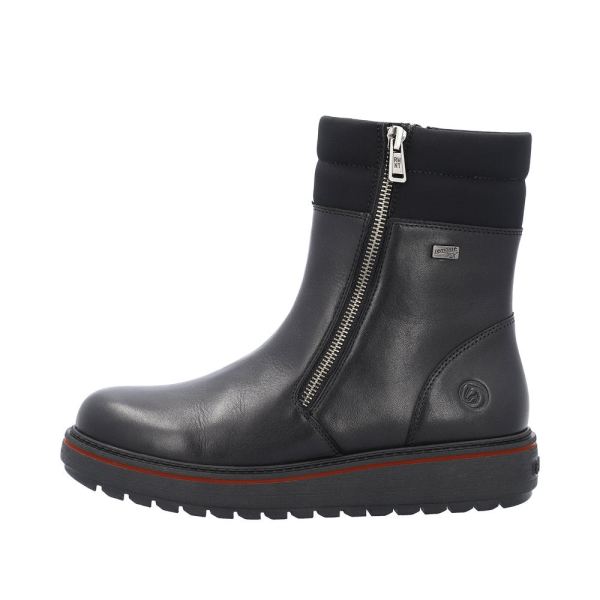 Remonte Leather Women's Mid Height Boots| D0U73 Mid-height BootsFlip Grip - Black | Free Delivery
