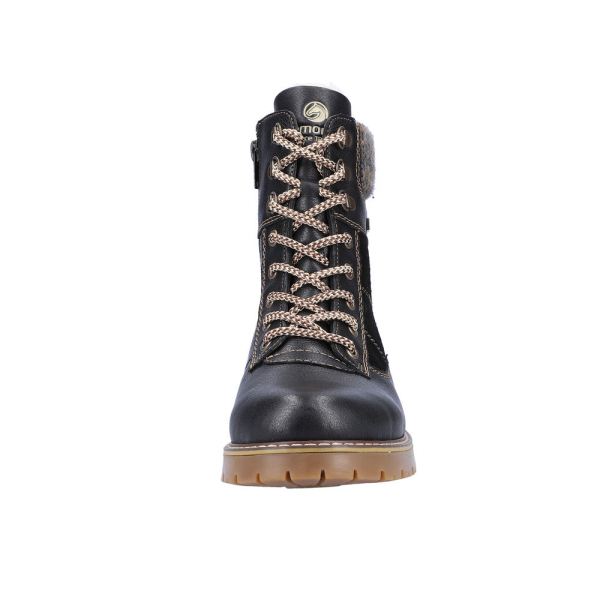 Remonte Leather Women's Mid Height Boots| D9378-00 Mid-height BootsFlip Grip - Black Combination | Free Delivery