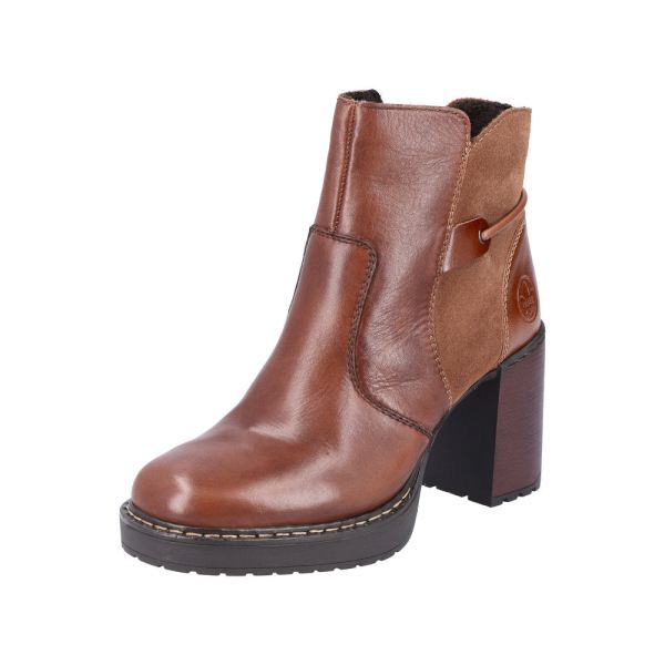 Rieker Leather Women's short boots| Y4157 Ankle Boots - Brown | Free Delivery