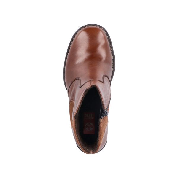 Rieker Leather Women's short boots| Y4157 Ankle Boots - Brown | Free Delivery