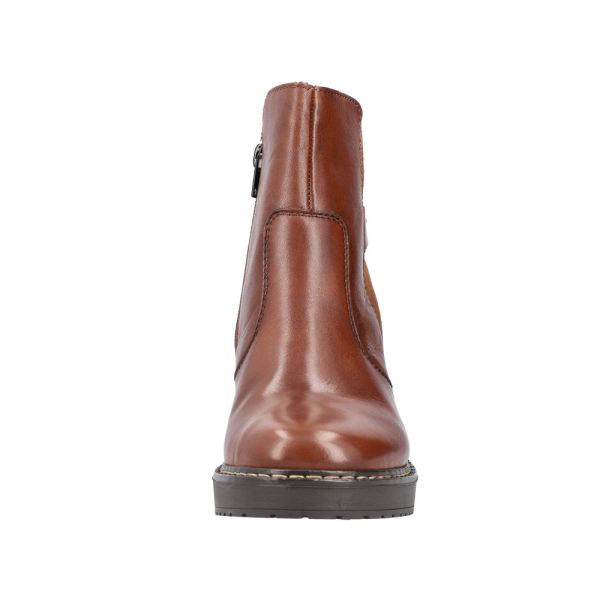 Rieker Leather Women's short boots| Y4157 Ankle Boots - Brown | Free Delivery