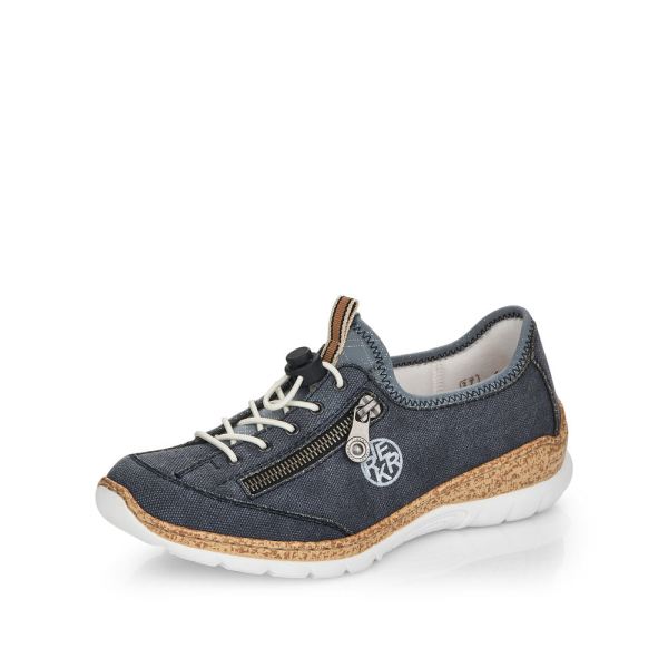 Rieker Women's shoes | Style N4263 Athletic Slip-on - Blue | Free Delivery