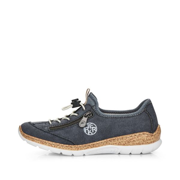 Rieker Women's shoes | Style N4263 Athletic Slip-on - Blue | Free Delivery