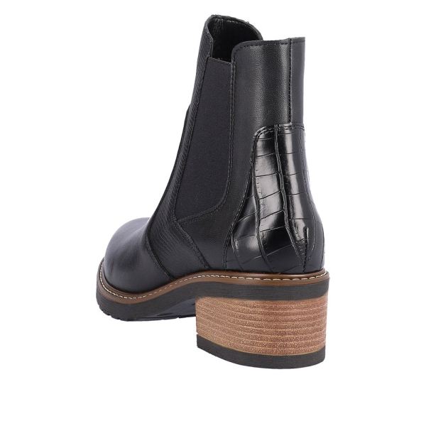 Remonte Leather Women's mid height boots| D1A71 Mid-height Boots - Black | Free Delivery