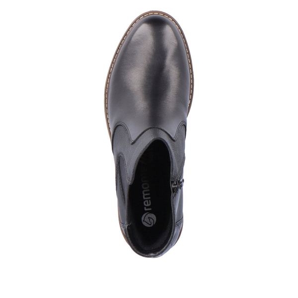 Remonte Leather Women's mid height boots| D1A71 Mid-height Boots - Black | Free Delivery