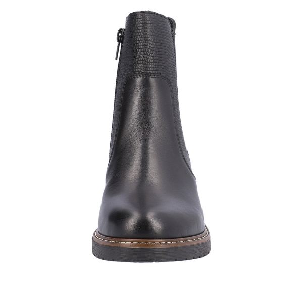 Remonte Leather Women's mid height boots| D1A71 Mid-height Boots - Black | Free Delivery