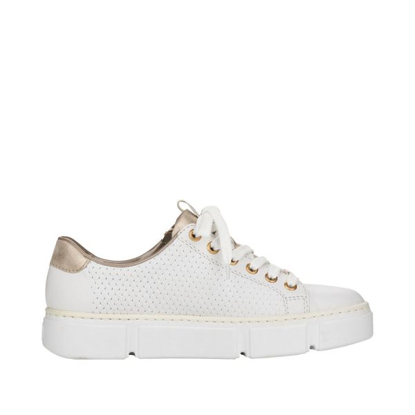Rieker Women's shoes | Style N5932 Athletic Lace-up with zip - White | Free Delivery