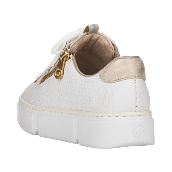 Rieker Women's shoes | Style N5932 Athletic Lace-up with zip - White | Free Delivery