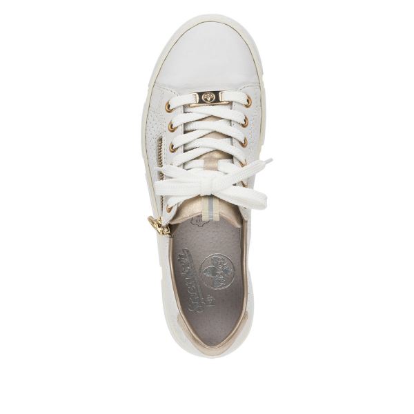 Rieker Women's shoes | Style N5932 Athletic Lace-up with zip - White | Free Delivery