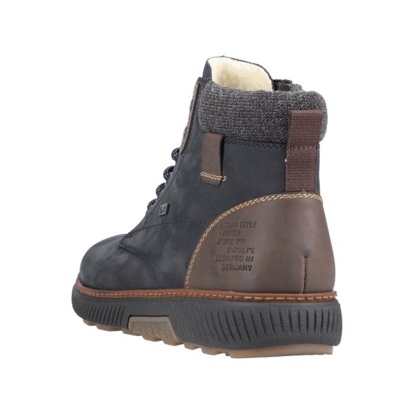 Rieker Suede Leather Men's Boots| B3343 Ankle Boots - Blue Combination | Free Delivery