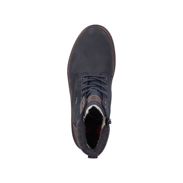 Rieker Suede Leather Men's Boots| B3343 Ankle Boots - Blue Combination | Free Delivery