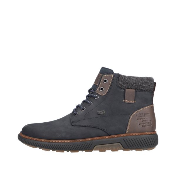 Rieker Suede Leather Men's Boots| B3343 Ankle Boots - Blue Combination | Free Delivery