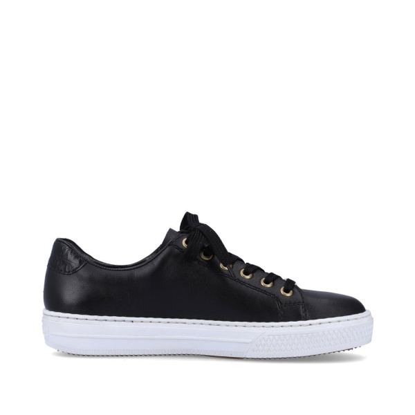 Rieker Women's shoes | Style L59L1 Athletic Lace-up with zip - Black | Free Delivery