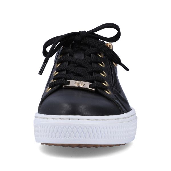 Rieker Women's shoes | Style L59L1 Athletic Lace-up with zip - Black | Free Delivery