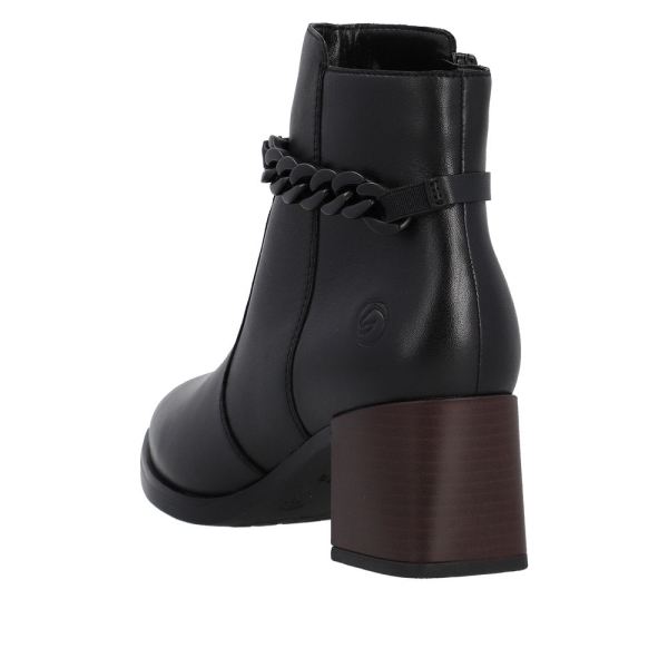 Remonte Leather Women's mid height boots| D0V73 Mid-height Boots - Black | Free Delivery