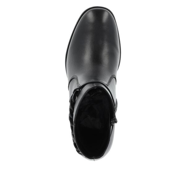 Remonte Leather Women's mid height boots| D0V73 Mid-height Boots - Black | Free Delivery